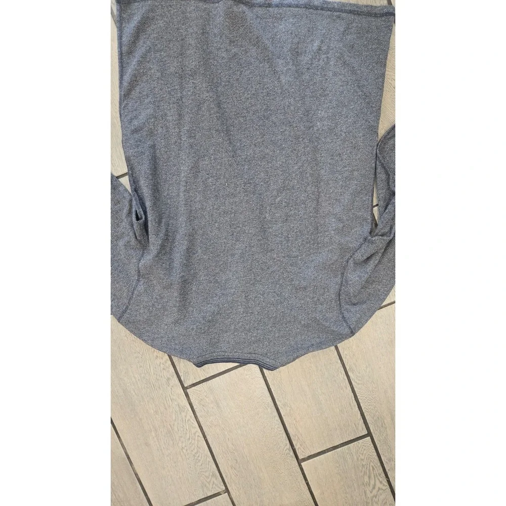 Levis Mens XXL Blue Herringbone Long Sleeve Henley Shirt Standard Fit Top